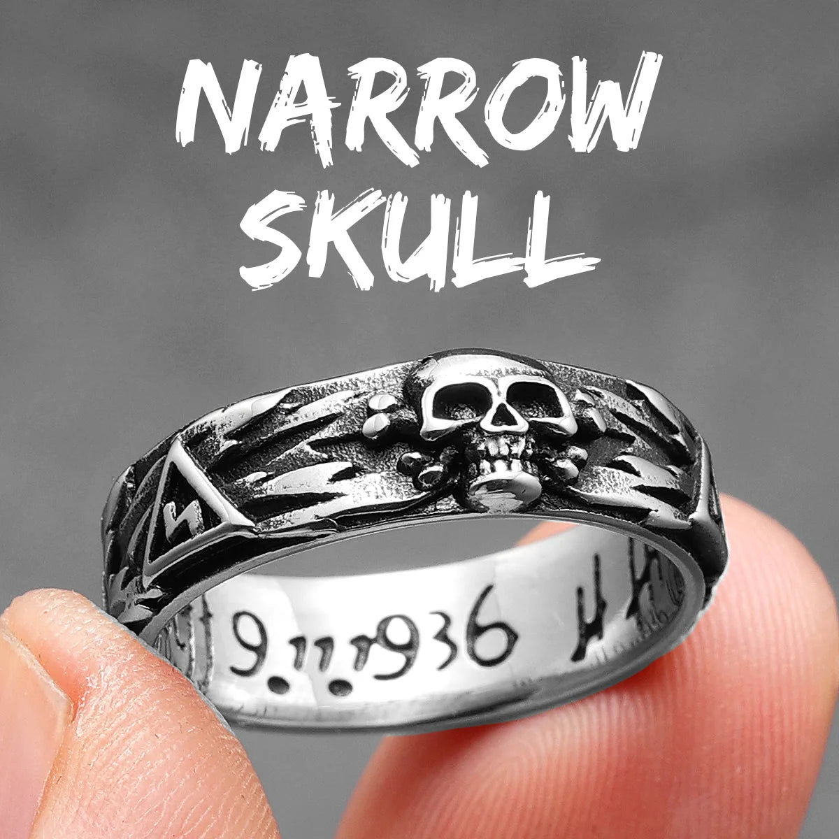 Domineering Skull Devil Men Rings Stainless Steel Women Jewelry Retro Punk