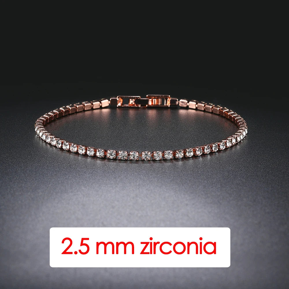 Bracelet Homme Iced Out 3/4/5mm Cubic Zirconia Mens Crystal Chain on The Hand