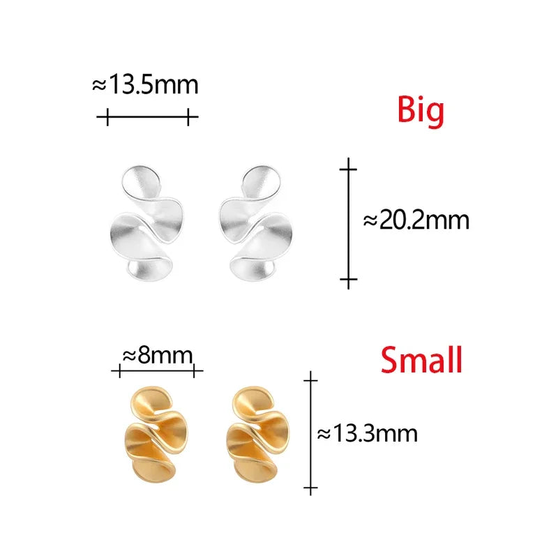 Sterling Silver 18K Gold Twisted Flower Stud Earring