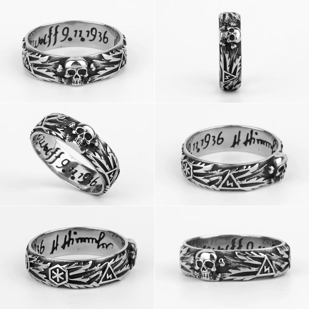 Domineering Skull Devil Men Rings Stainless Steel Women Jewelry Retro Punk
