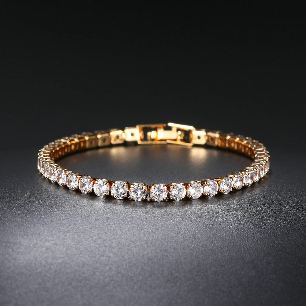 Bracelet Homme Iced Out 3/4/5mm Cubic Zirconia Mens Crystal Chain on The Hand