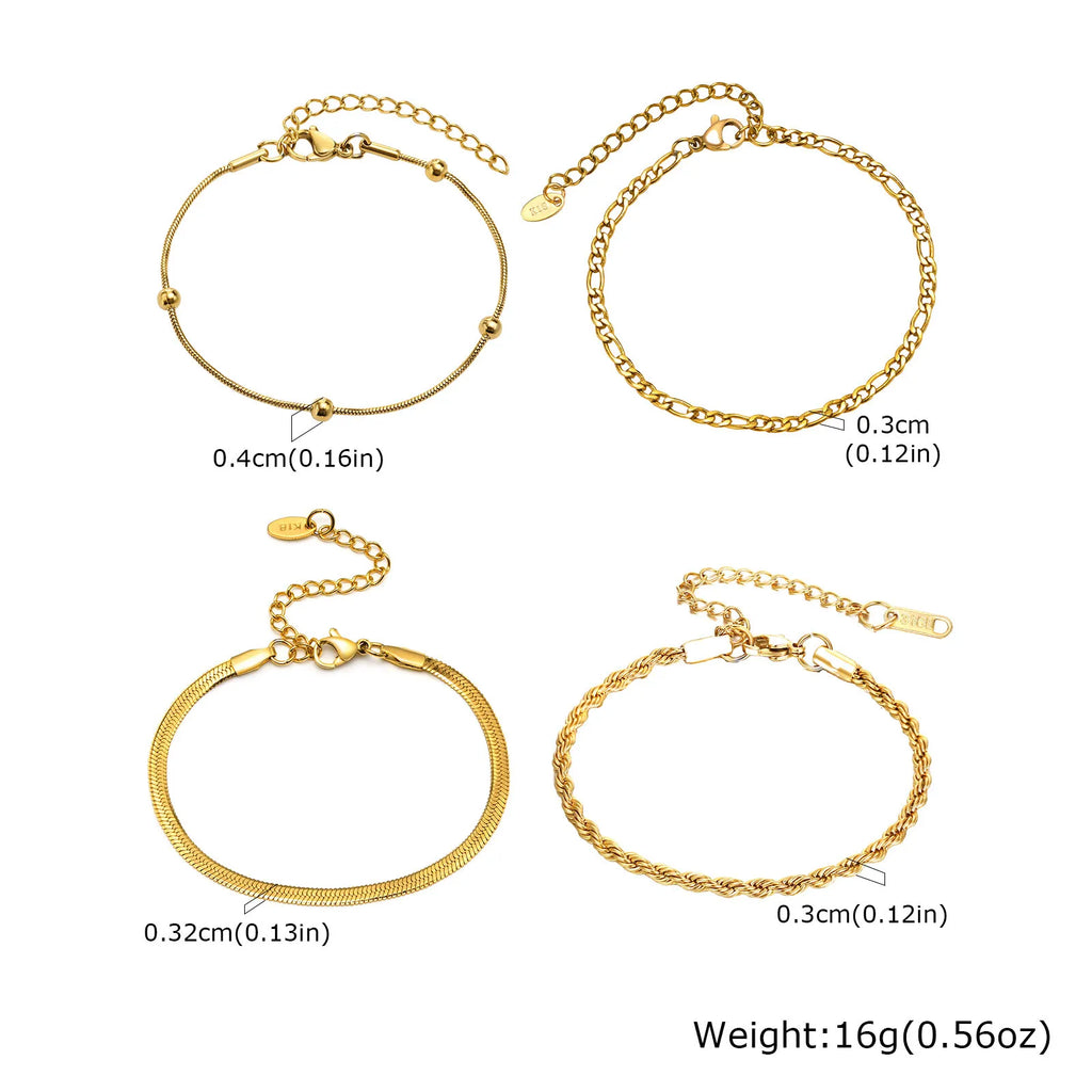 Stainless Steel Herringbone Bracelet for Women