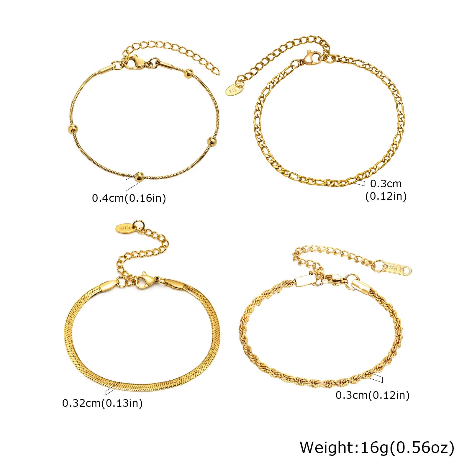 Stainless Steel Herringbone Bracelet for Women