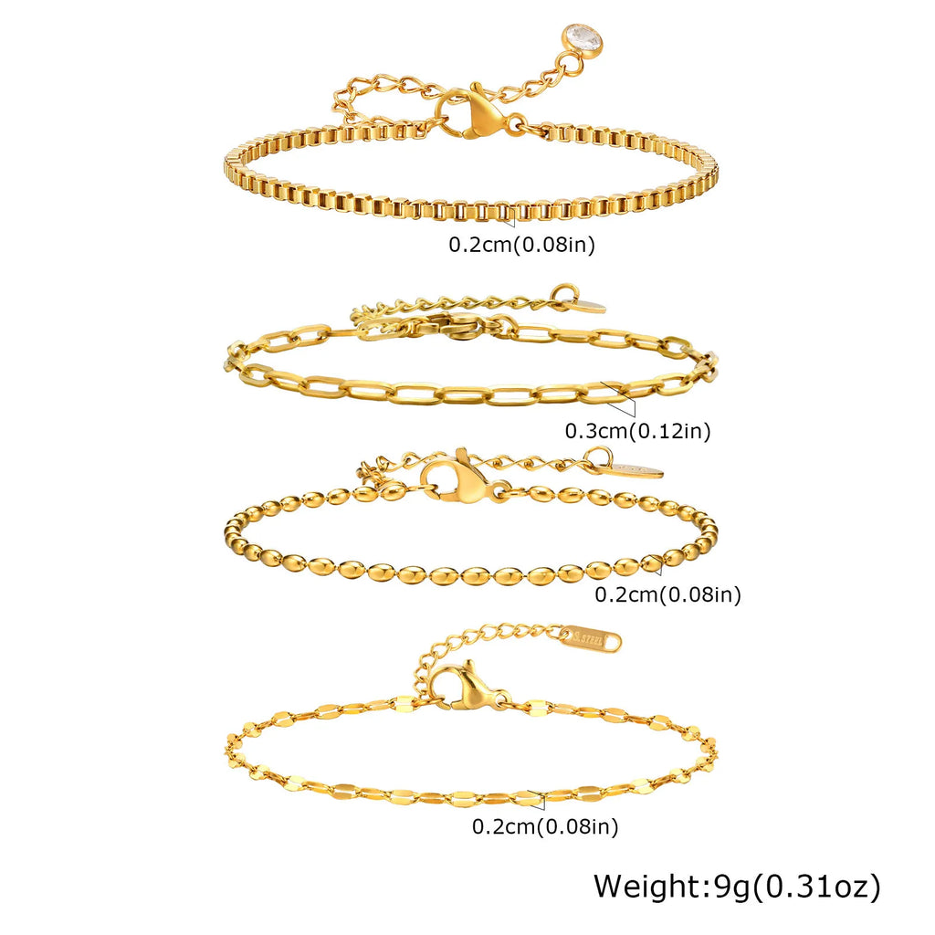 Stainless Steel Herringbone Bracelet for Women