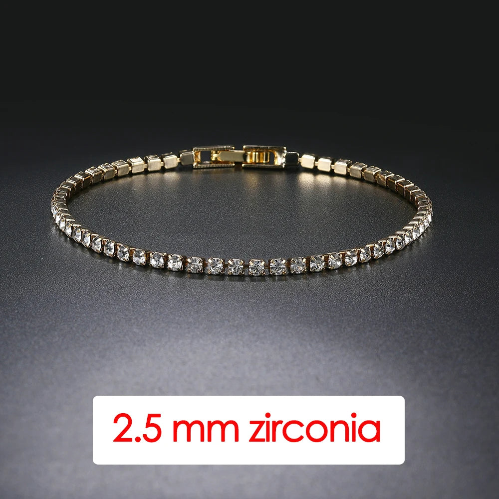 Bracelet Homme Iced Out 3/4/5mm Cubic Zirconia Mens Crystal Chain on The Hand