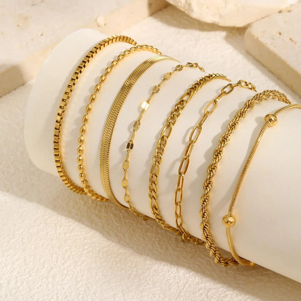 Stainless Steel Herringbone Bracelet for Women