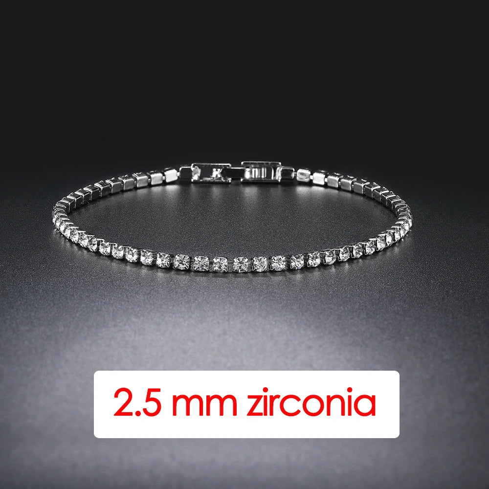 Bracelet Homme Iced Out 3/4/5mm Cubic Zirconia Mens Crystal Chain on The Hand
